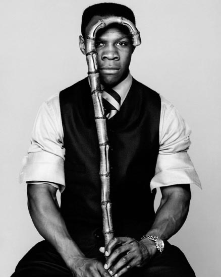 Boxer Chris Eubank with a cane, photographed by Karim Ramzi